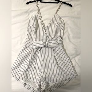 Navy stripped romper